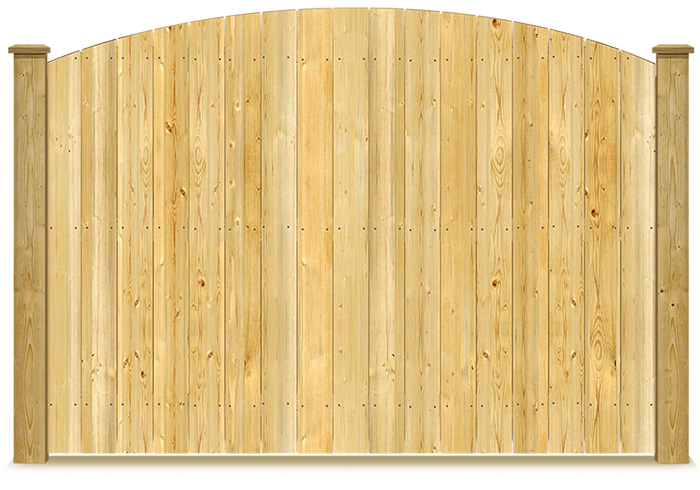 Scalloped Privacy Wood Fencing - Naples Florida