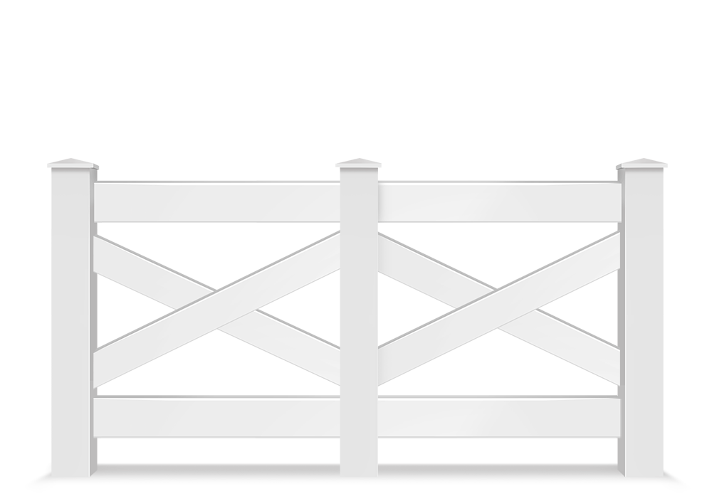 Vinyl Custom Crossbuck Fence in Naples Florida